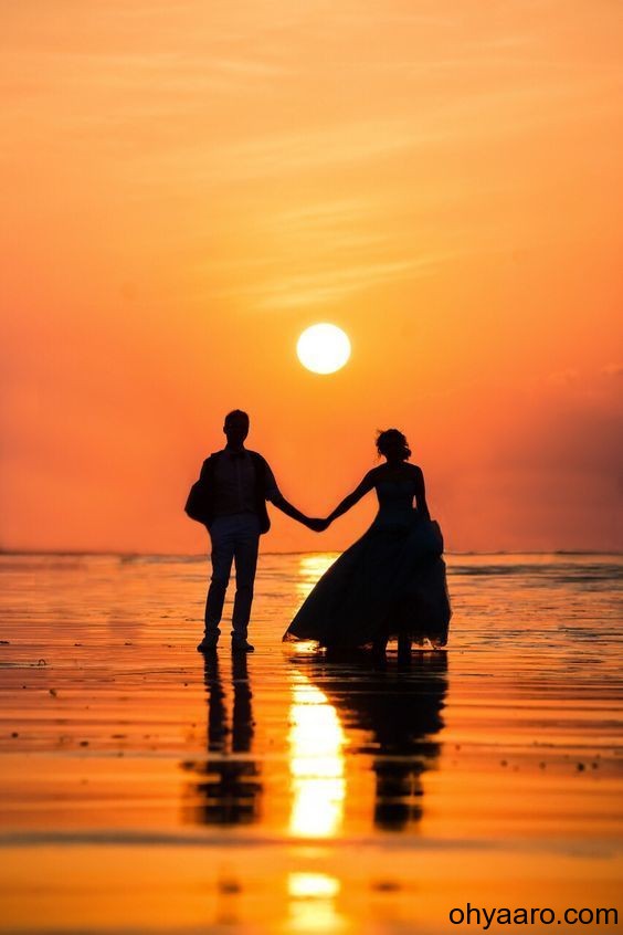 Beach Couple silhouette 5K Wallpapers | Wallpapers HD