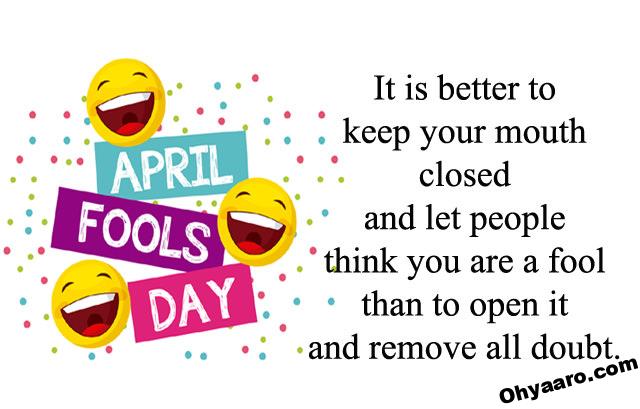 April Fools Day Wishes Message - Oh Yaaro