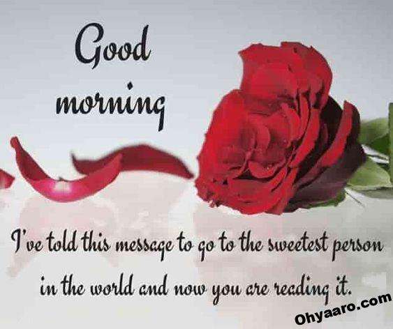 Good Morning Wishes With Red Roses