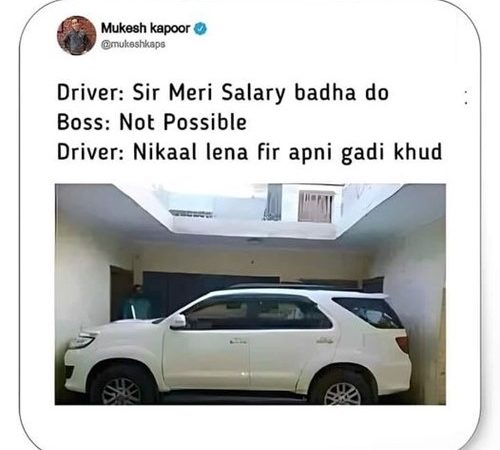 Latest Funny Memes for Boss & Driver