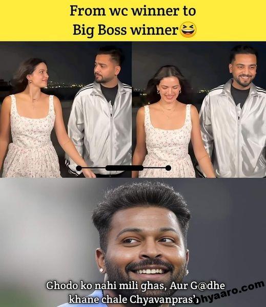 natasa stankovic and elvish yadav funny memes